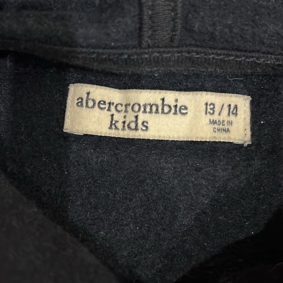 Abercrombie dark Navy blue pullover hoodie-size 13/14 - Picture 4 of 8